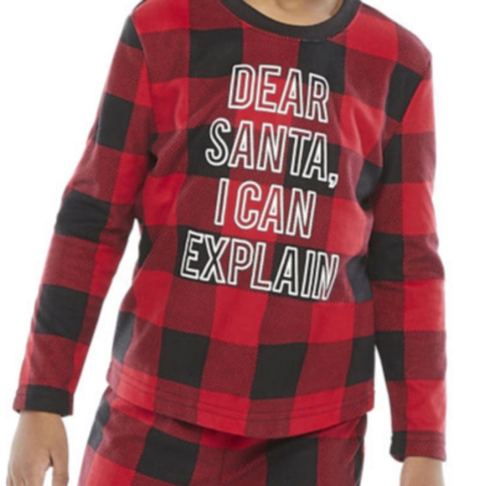 2t Christmas pajama set buffalo plaid NWT unisex